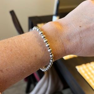 Made in Italy sterling silver beaded bracelet vintage